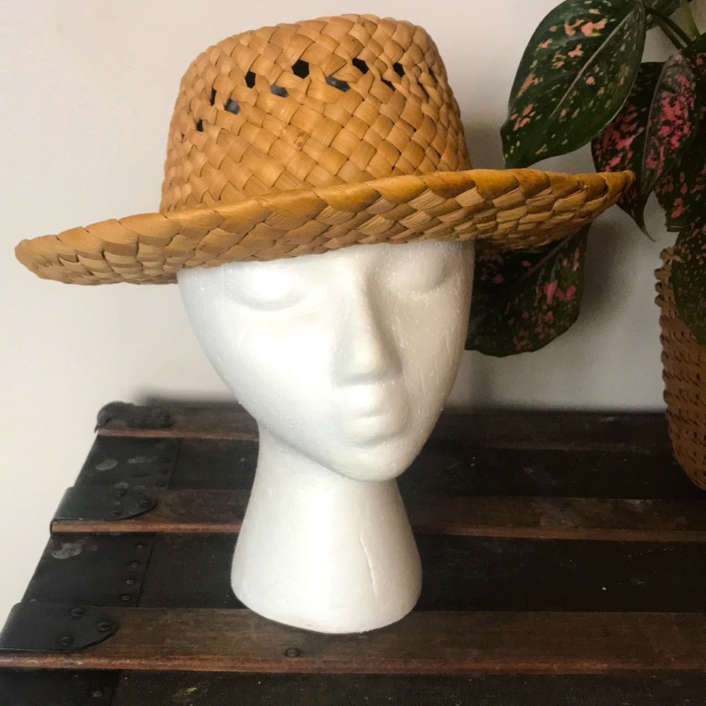 Thick straw hat / fedora